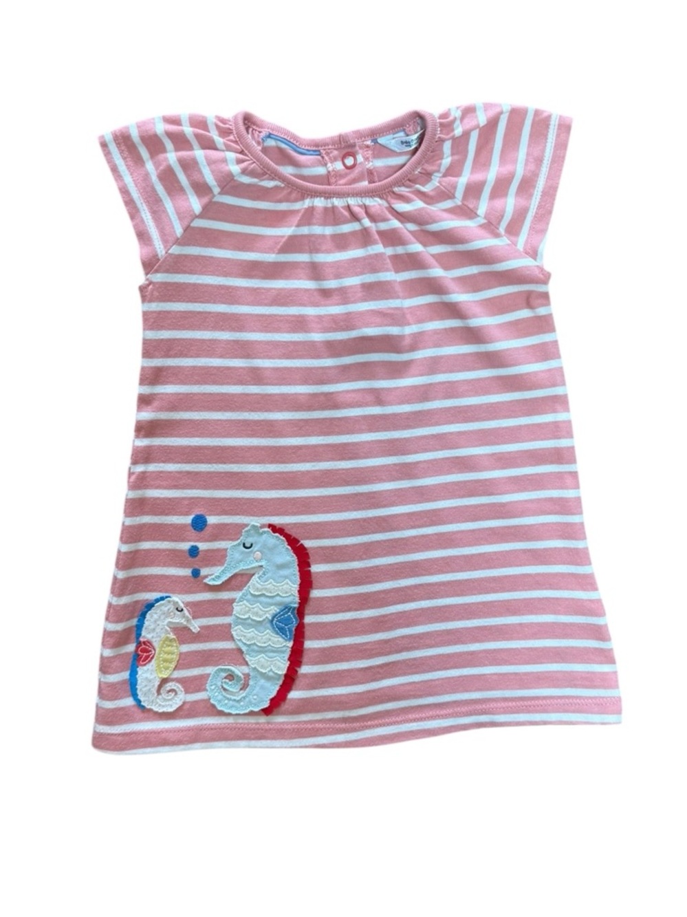 Baby Boden Girls Dress Seahorse Applique 
Size: 6-12 Mos.